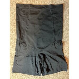 Spanx Shapewear Womens 3X Black High Waisted Mid Thigh Short